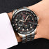 Reloj Hombre LIGE ACCURATE DORADO Cuarzo Acero Inoxidable Cristal Mineral