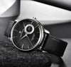 Reloj Hombre PAGANI ESTRATO Clásico Cuarzo Maquinaria Seiko Cuero Negro Genuino Cristal de Zafiro